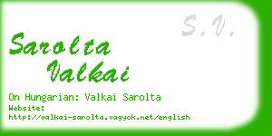 sarolta valkai business card